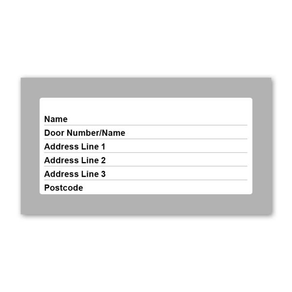 Grey Address Label
