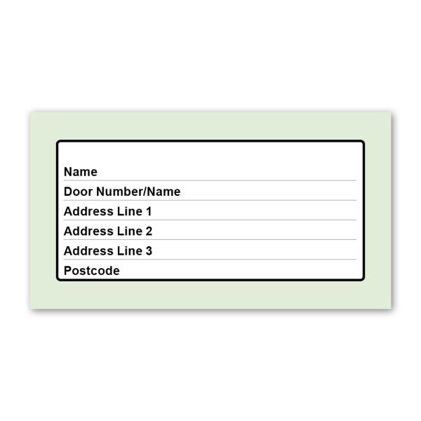 Green Address Label
