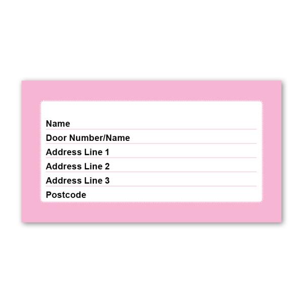 Pink Address Label