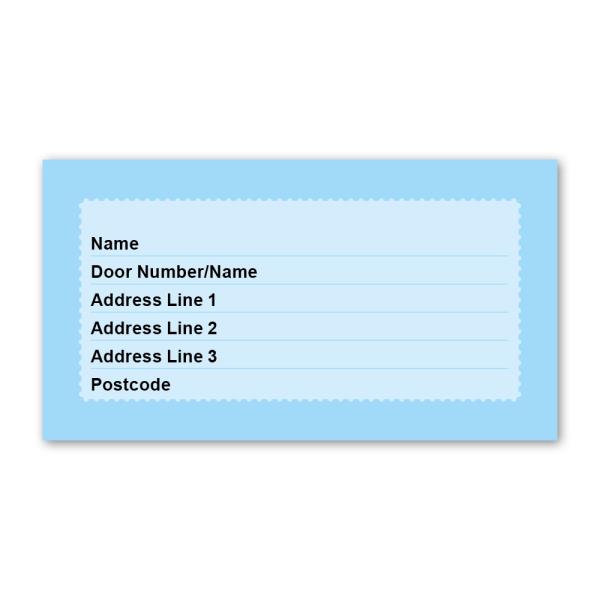 Full Blue Address Label