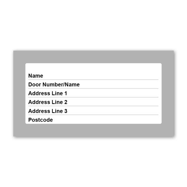 Grey Address Label