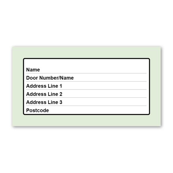 Green Address Label