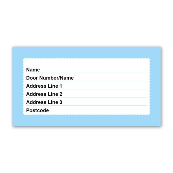 Blue Address Label