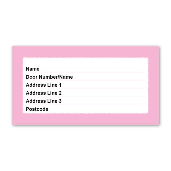Pink Address Label