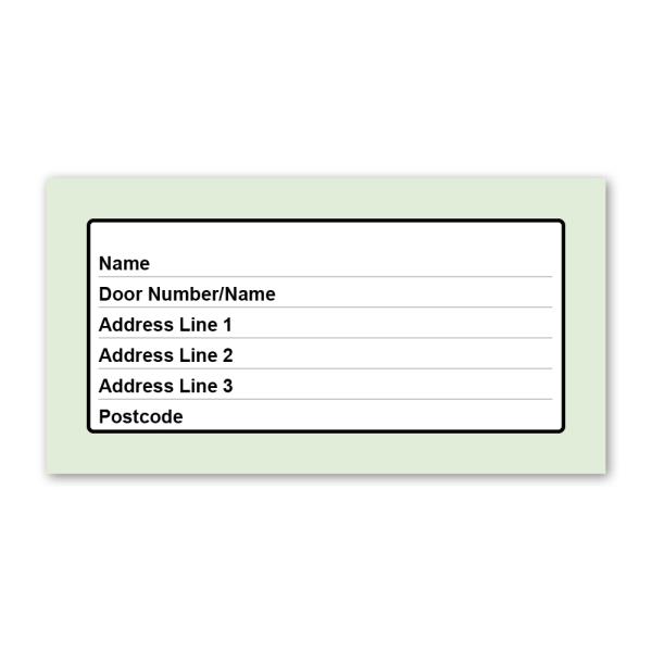 Green Address Label