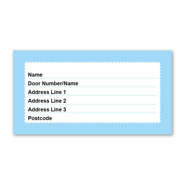 Blue Address Label