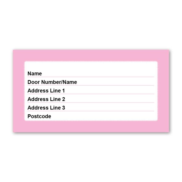 Pink Address Label