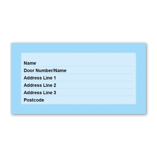 Full Blue Address Label